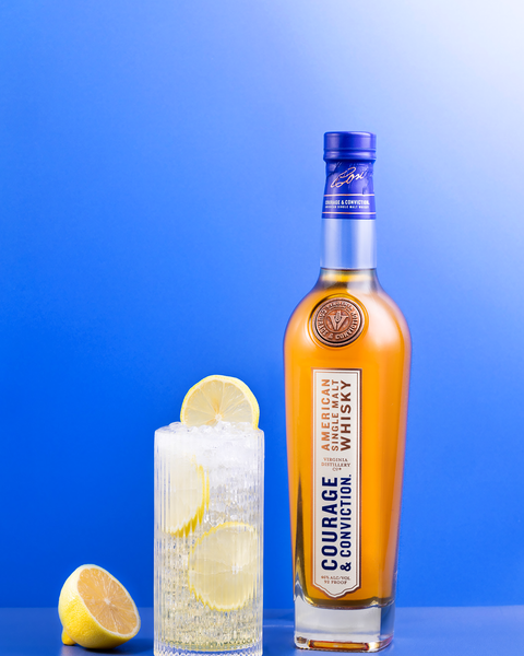 Single malt snap cocktail, featuring courage & conviction signature malt American single malt whisky